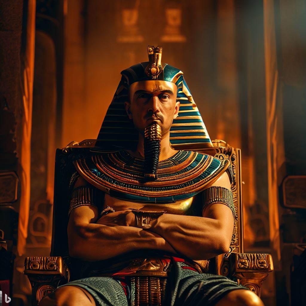 Pharaoh on his throne